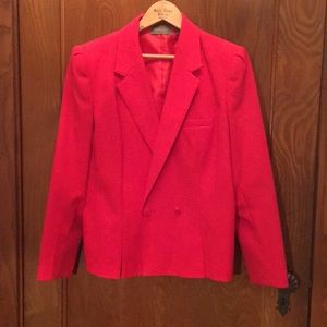 VINTAGE 80s Red Blazer